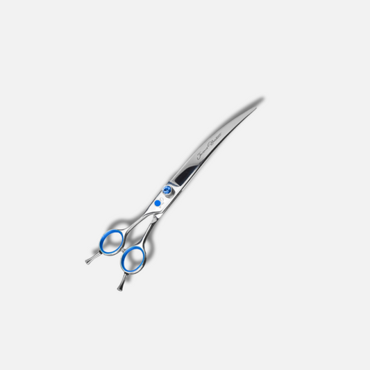 Left-Handed Curved Pet Grooming Scissors - Precision Styling Tools