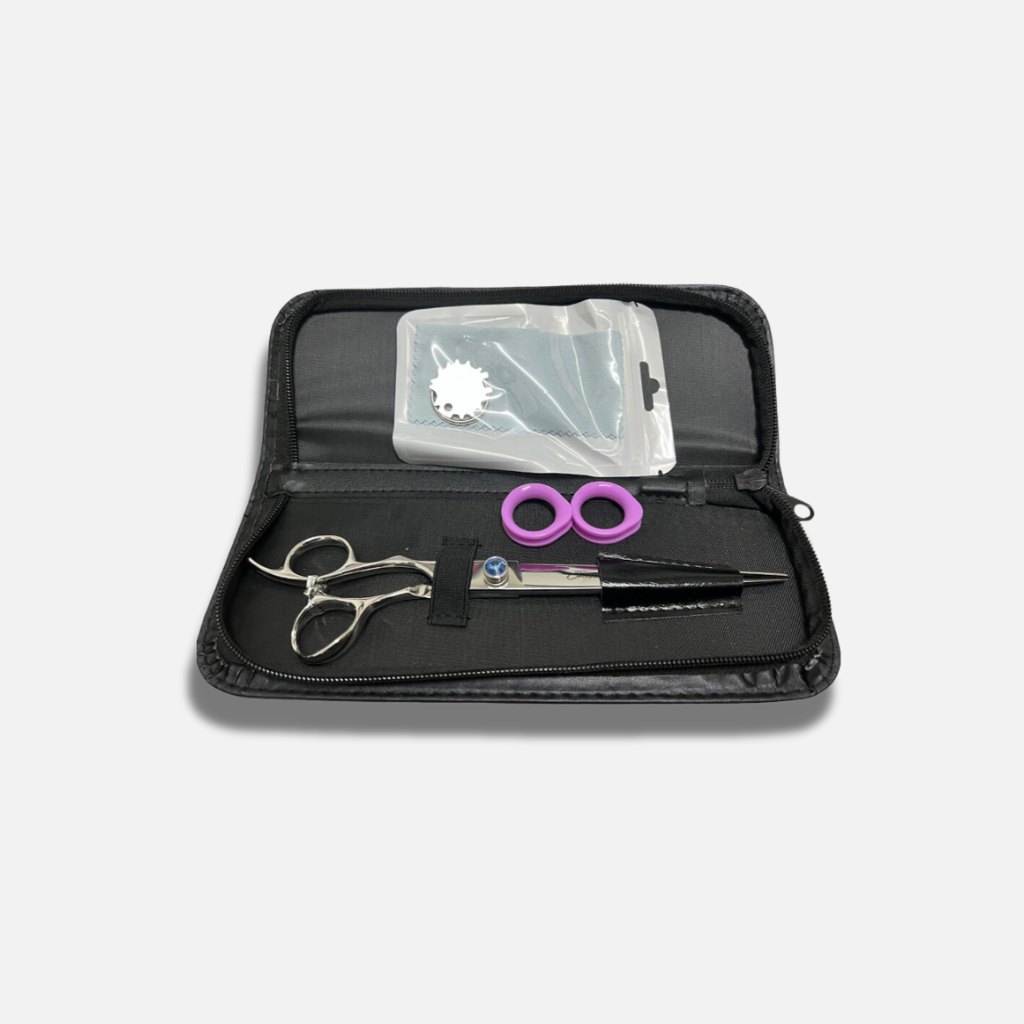 Left-Handed Straight Pet Grooming Scissors - Precision Styling Tools